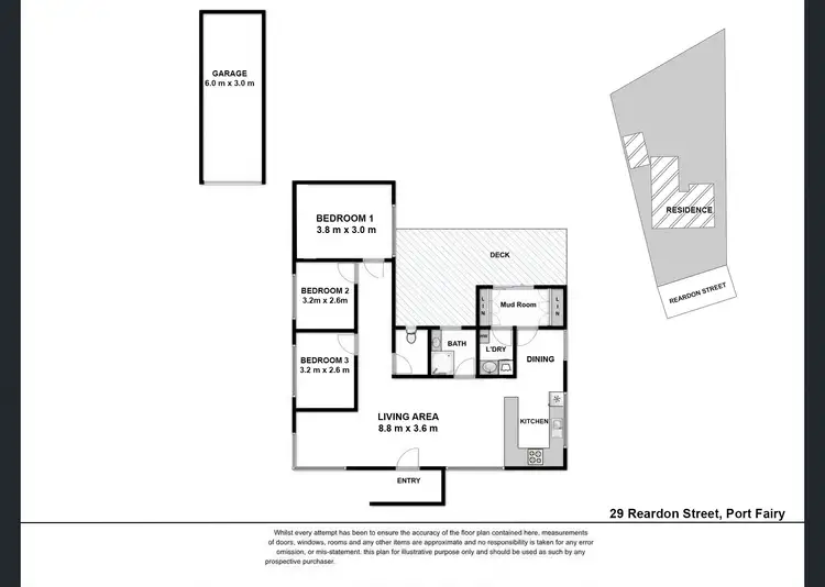 Floorplan of Homely house listing, 29 Reardon Street, Port Fairy VIC 3284