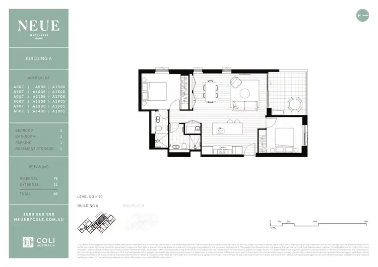 Floorplan of Homely apartment listing, 2 Bed/137 Herring Road, Macquarie Park NSW 2113