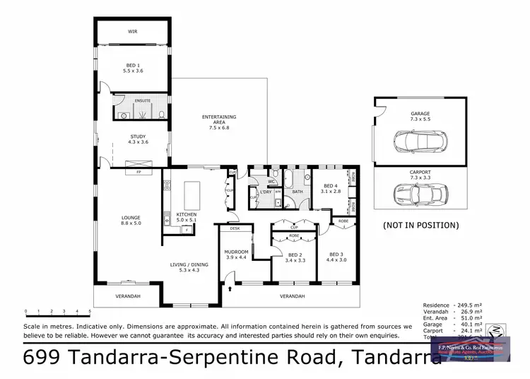 Floorplan of Homely rural property listing, 699 Tandarra-Serpentine Road, Tandarra VIC 3571