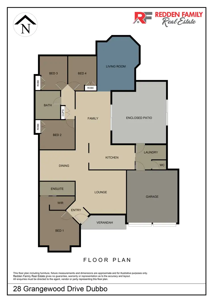 Floorplan of Homely house listing, 28 Grangewood Drive, Dubbo NSW 2830