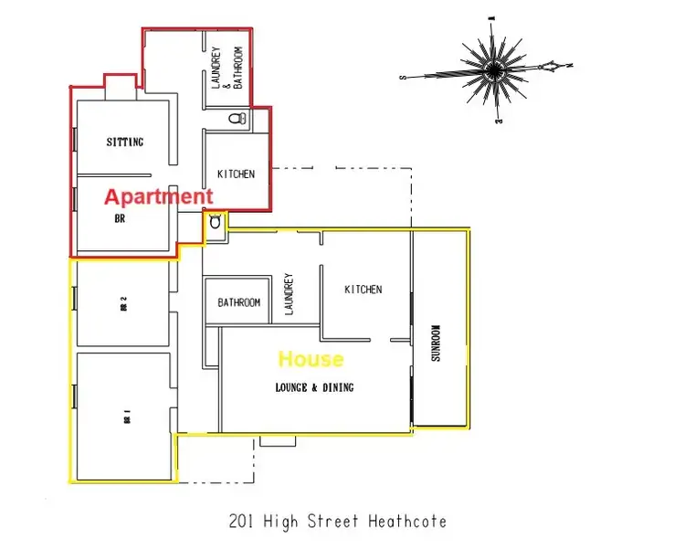 Floorplan of Homely house listing, 201 High Street, Heathcote VIC 3523