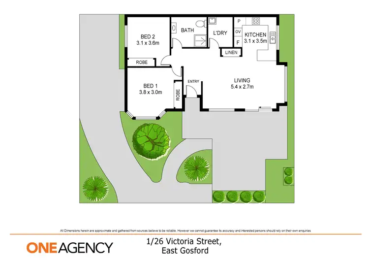 Floorplan of Homely villa listing, 1/26 Victoria Street, East Gosford NSW 2250