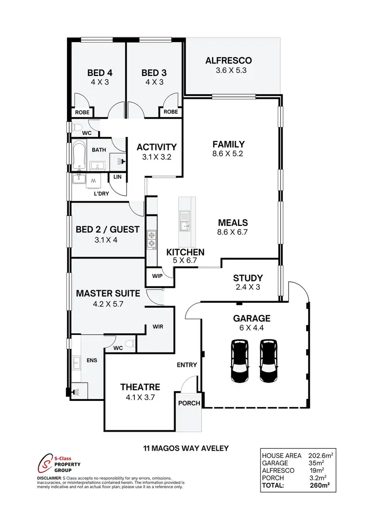 Floorplan of Homely house listing, 11 Magos Way, Aveley WA 6069