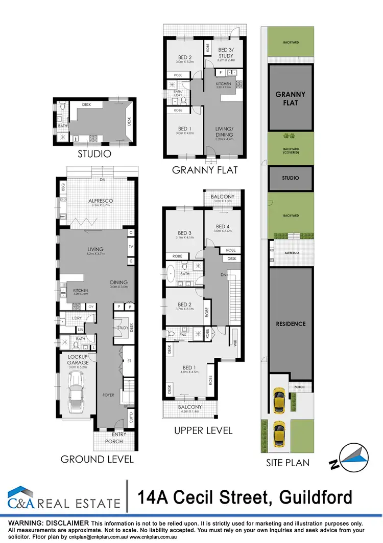 Floorplan of Homely semi-detached listing, 14A Cecil Street, Guildford NSW 2161