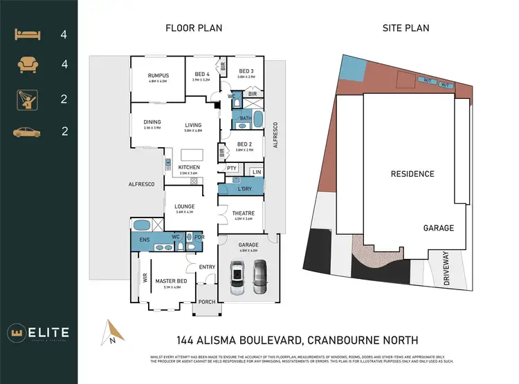 Floorplan of Homely house listing, 144 Alisma Boulevard, Cranbourne North VIC 3977