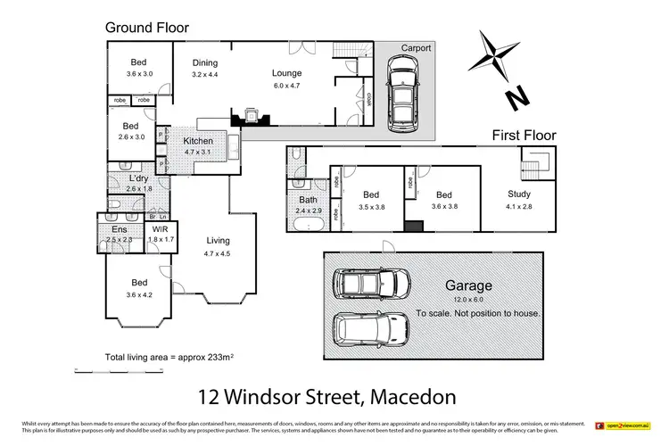 Floorplan of Homely house listing, 12 Windsor Street, Macedon VIC 3440