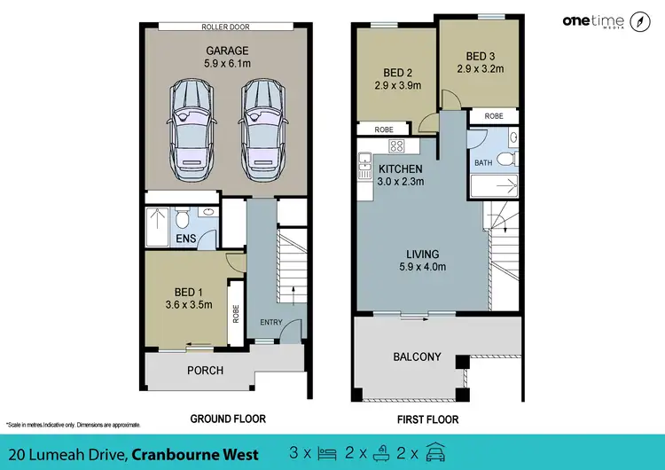 Floorplan of Homely townhouse listing, 20 LUMEAH DRIVE, Cranbourne West VIC 3977