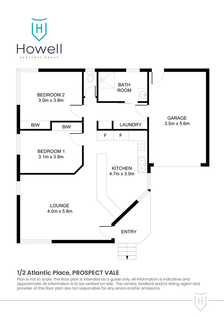 Floorplan of Homely unit listing, 1/2 Atlantic Place, Prospect Vale TAS 7250