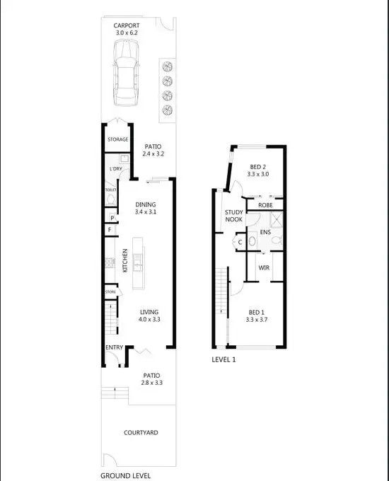 Floorplan of Homely townhouse listing, 24/66 Davidson Street, South Townsville QLD 4810