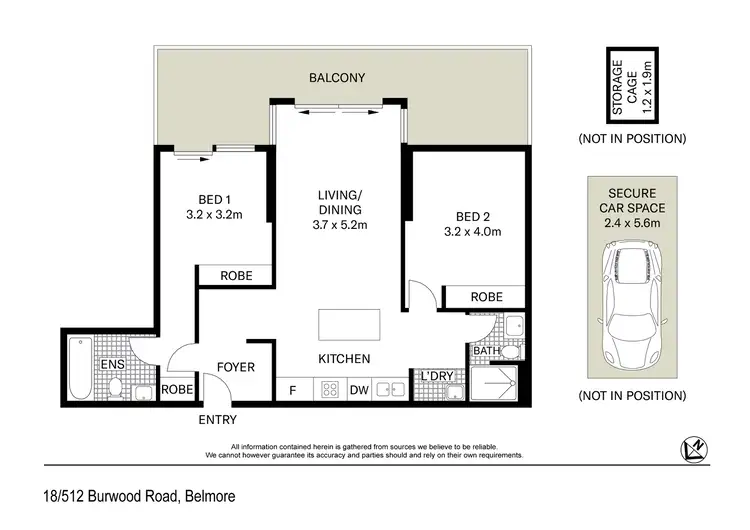 Floorplan of Homely apartment listing, 18/512 Burwood Road, Belmore NSW 2192