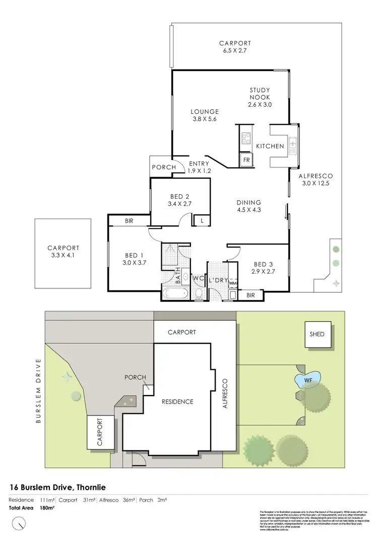Floorplan of Homely house listing, 16 Burslem Drive, Thornlie WA 6108