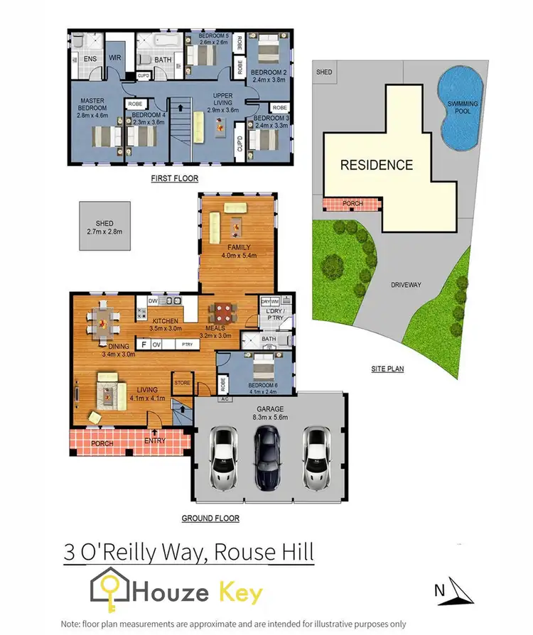Floorplan of Homely house listing, 3 O'Reilly Way, Rouse Hill NSW 2155
