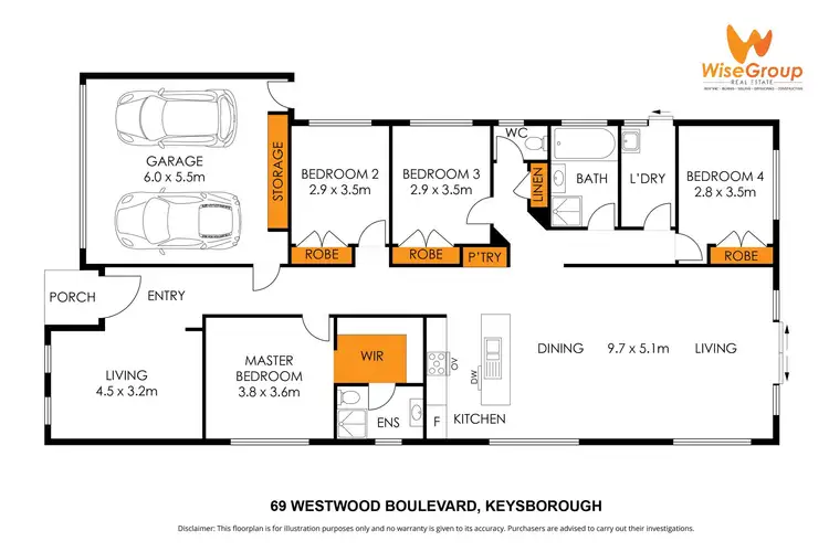 Floorplan of Homely house listing, 69 Westwood Boulevard, Keysborough VIC 3173