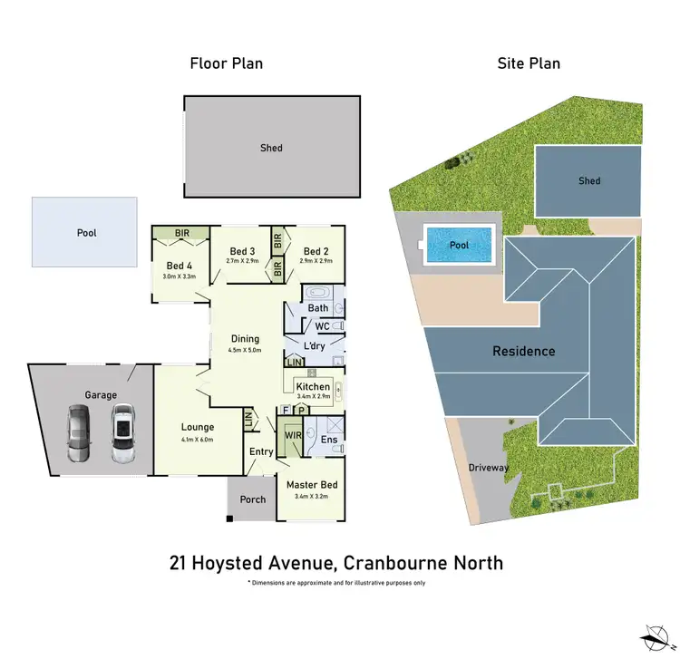 Floorplan of Homely house listing, 21 Hoysted Avenue, Cranbourne North VIC 3977