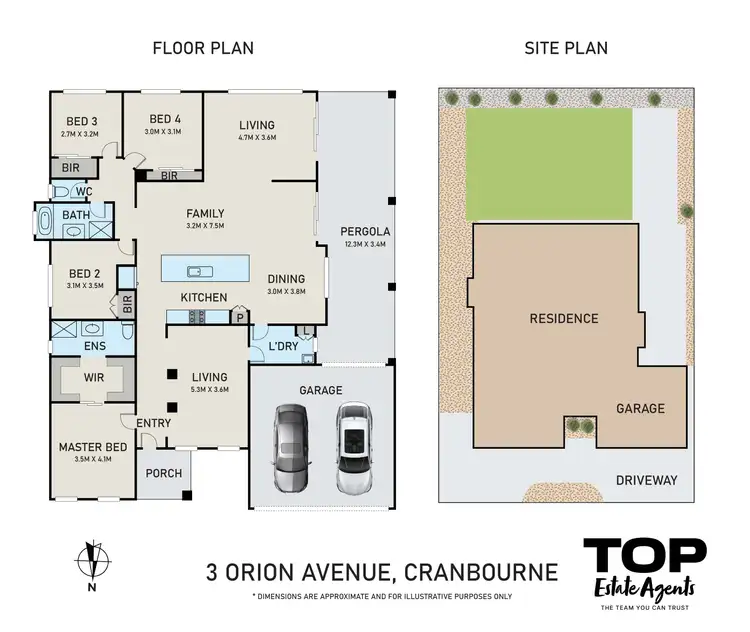 Floorplan of Homely house listing, 3 Orion Avenue, Cranbourne VIC 3977