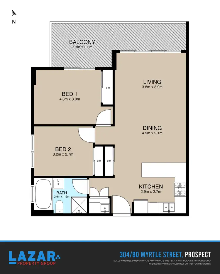 Floorplan of Homely apartment listing, 304/8D Myrtle Street, Prospect NSW 2148