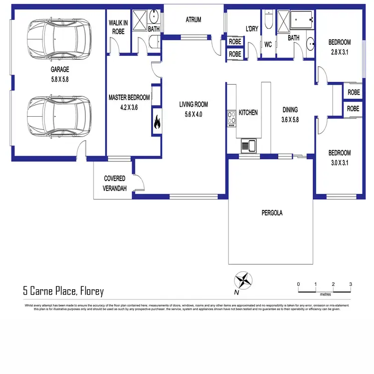 Floorplan of Homely house listing, 5 Carne Place, Florey ACT 2615