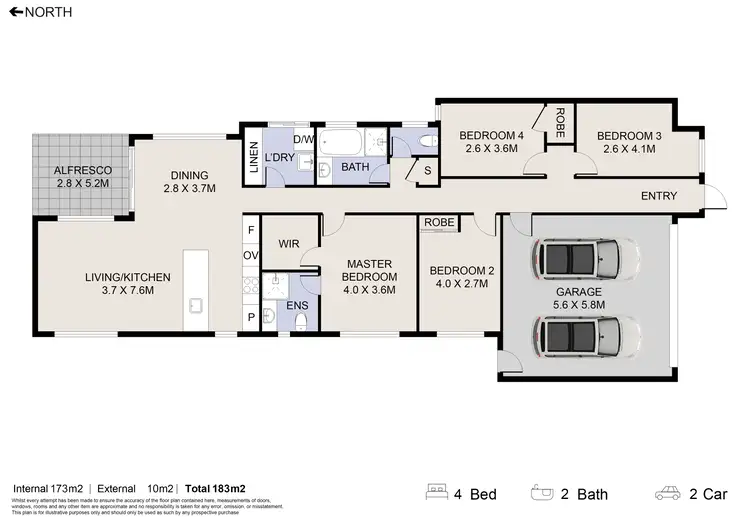 Floorplan of Homely house listing, 8 London Link, Aubin Grove WA 6164