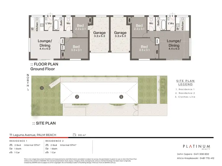 Floorplan of Homely semi-detached listing, 71 Laguna Avenue, Palm Beach QLD 4221