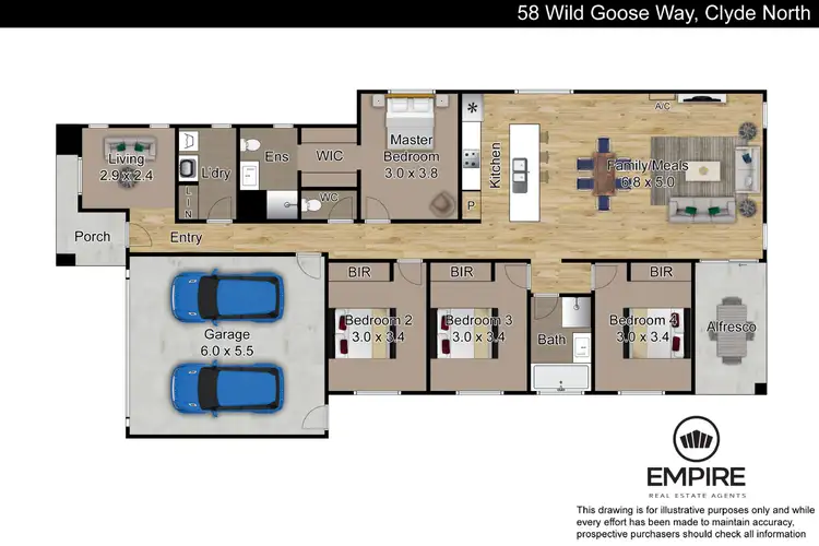 Floorplan of Homely house listing, 58 Wild Gose Way, Clyde North VIC 3978