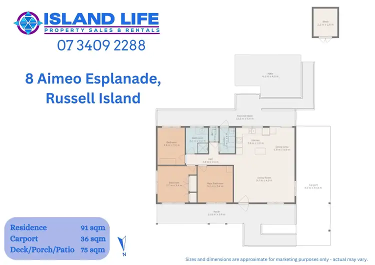 Floorplan of Homely house listing, 8 Aimeo Esplanade, Russell Island QLD 4184