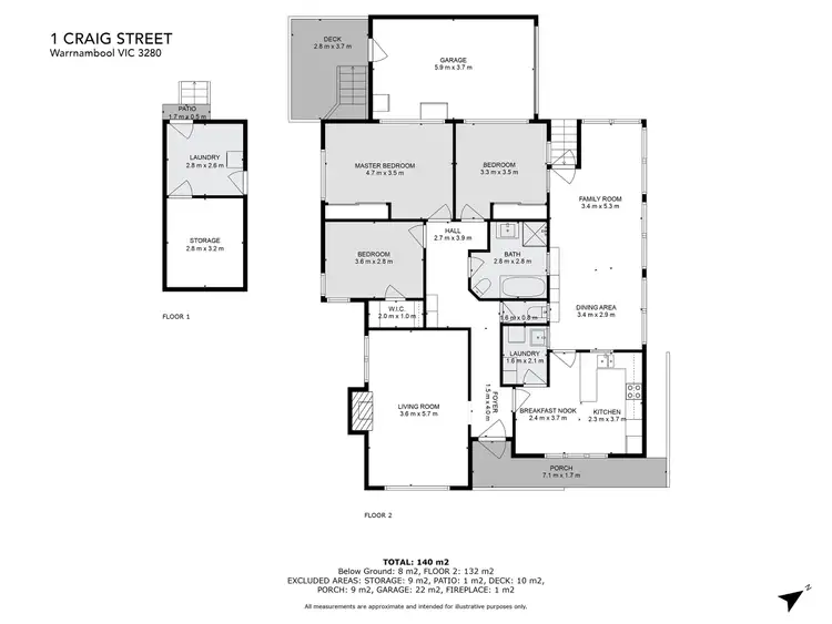 Floorplan of Homely house listing, 1 Craig Street, Warrnambool VIC 3280