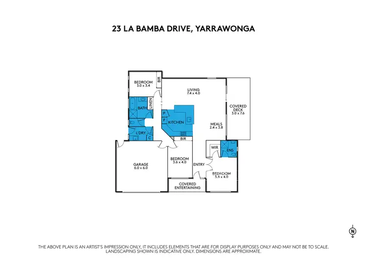 Floorplan of Homely house listing, 23 La Bamba Drive, Yarrawonga VIC 3730