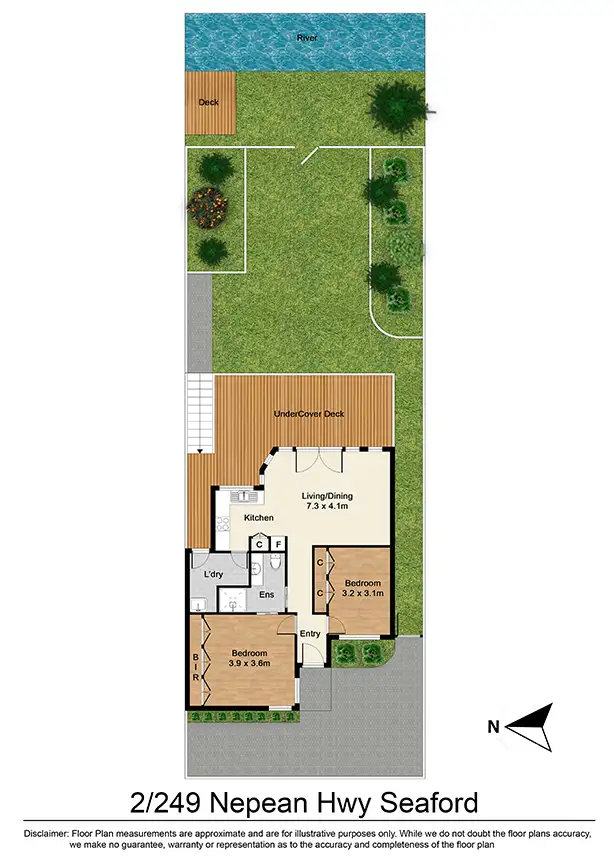 Floorplan of Homely unit listing, 249A Nepean Highway, Seaford VIC 3198