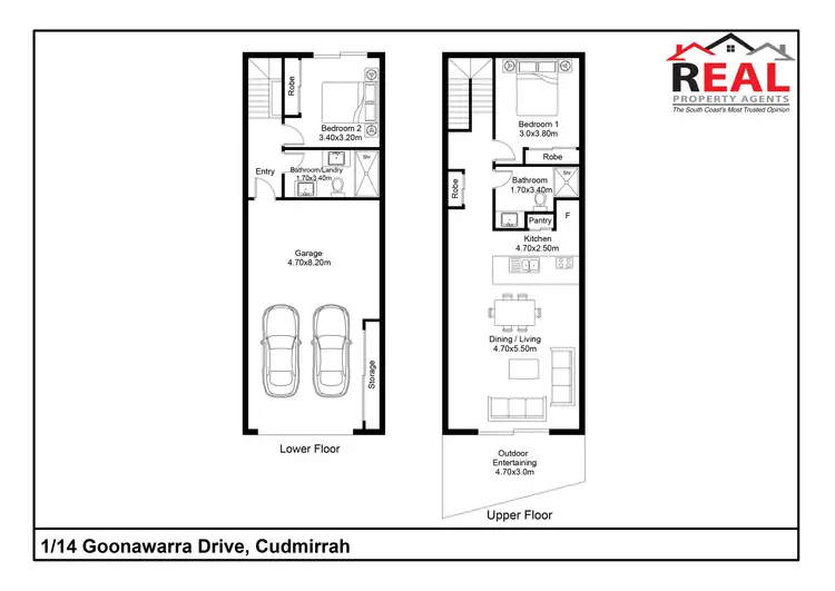 Floorplan of Homely townhouse listing, 1/14 Goonawarra Drive, Cudmirrah NSW 2540