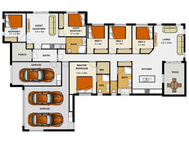 Floorplan of Homely house listing, 1 Overton Pl, Fernvale QLD 4306