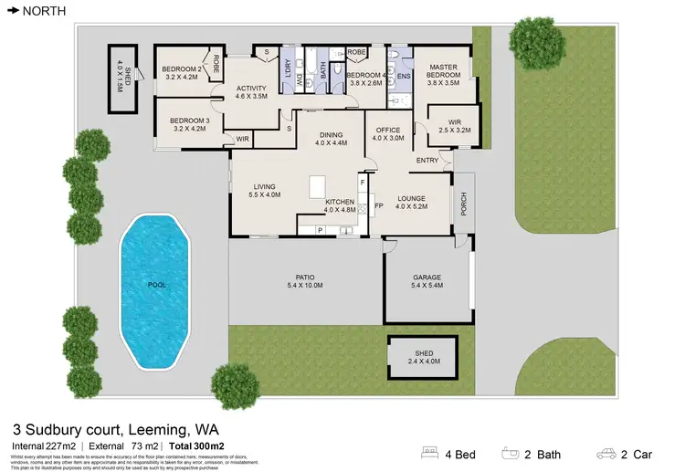 Floorplan of Homely house listing, 3 Sudbury Court, Leeming WA 6149