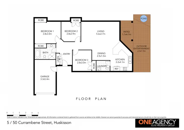 Floorplan of Homely unit listing, 5/50 Currambene Street, Huskisson NSW 2540
