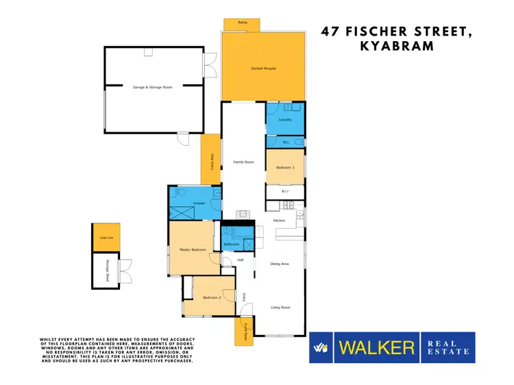 Floorplan of Homely house listing, 47 Fischer Street, Kyabram VIC 3620