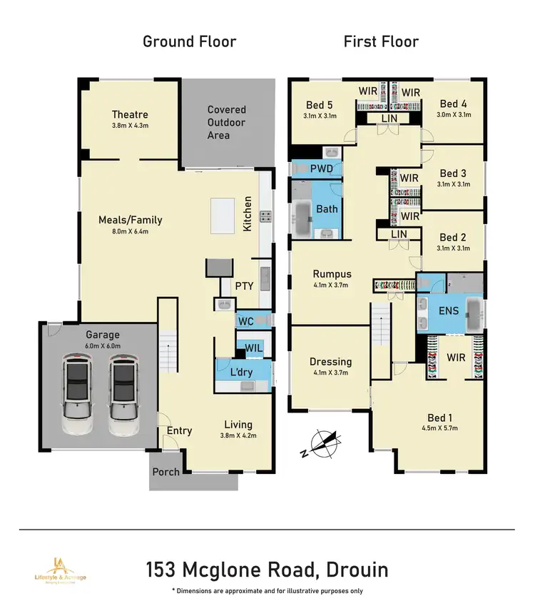 Floorplan of Homely house listing, 153 McGlone Road, Drouin VIC 3818