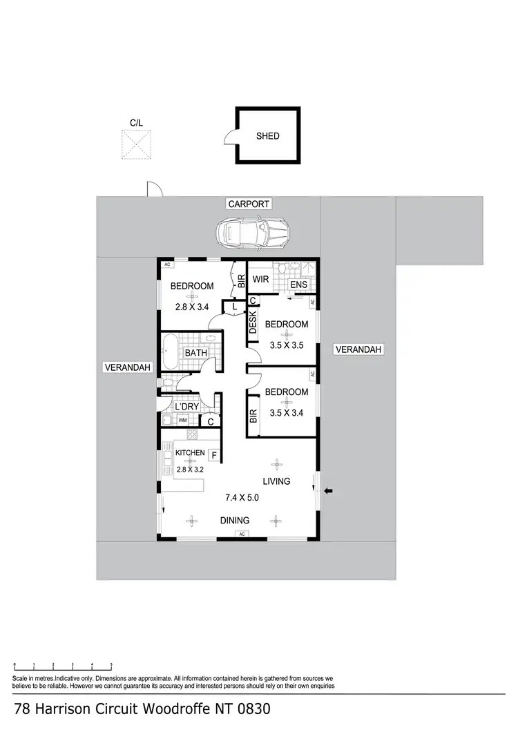 Floorplan of Homely house listing, 78 Harrison Circuit, Woodroffe NT 830