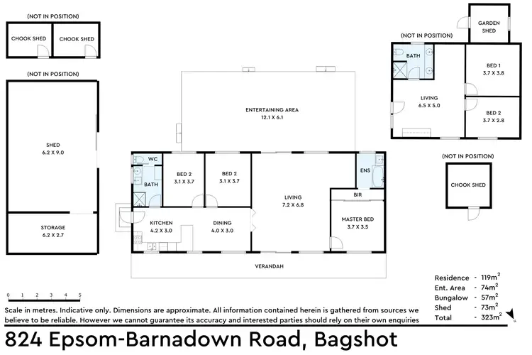 Floorplan of Homely rural property listing, 824 Epsom-Barnadown Road, Bagshot VIC 3551