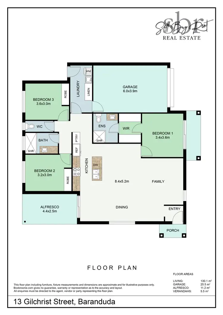 Floorplan of Homely house listing, 13 GILCHRIST STREET, Baranduda VIC 3691