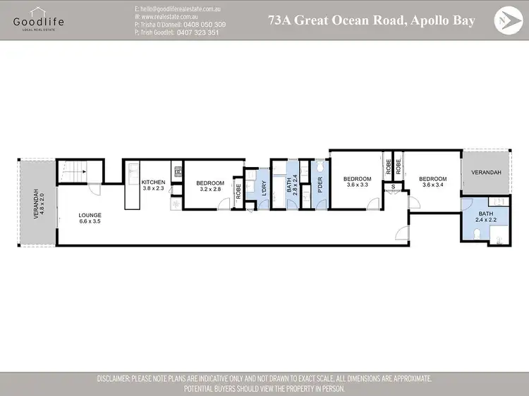 Floorplan of Homely apartment listing, 73A Great Ocean Road, Apollo Bay VIC 3233