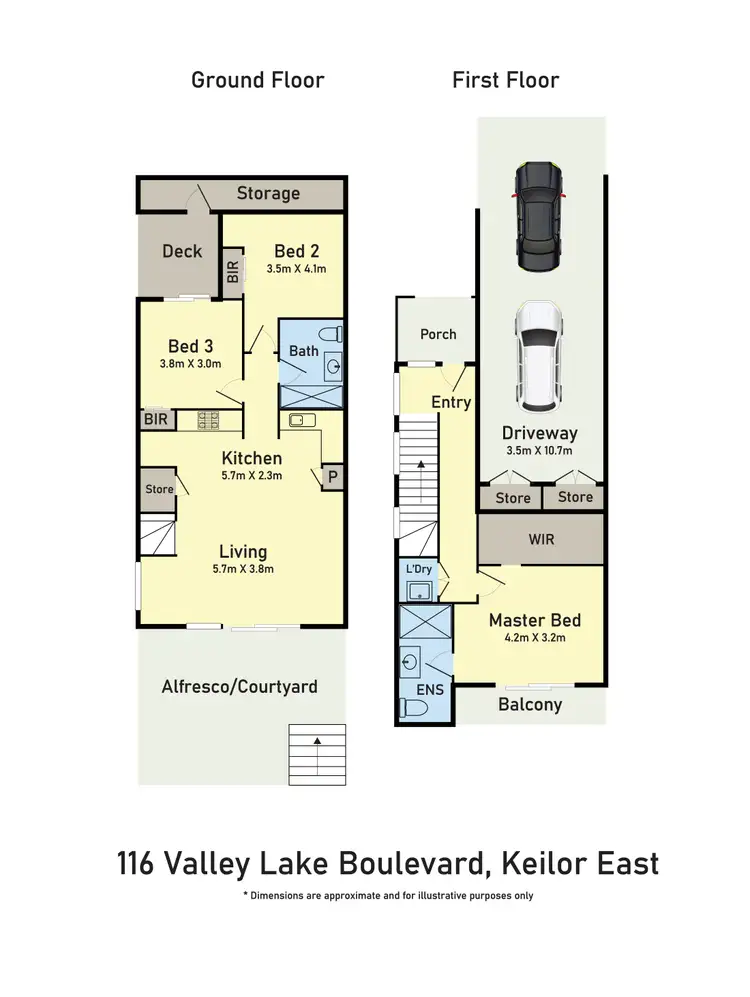 Floorplan of Homely townhouse listing, 116 Valley Lake Boulevard, Keilor East VIC 3033