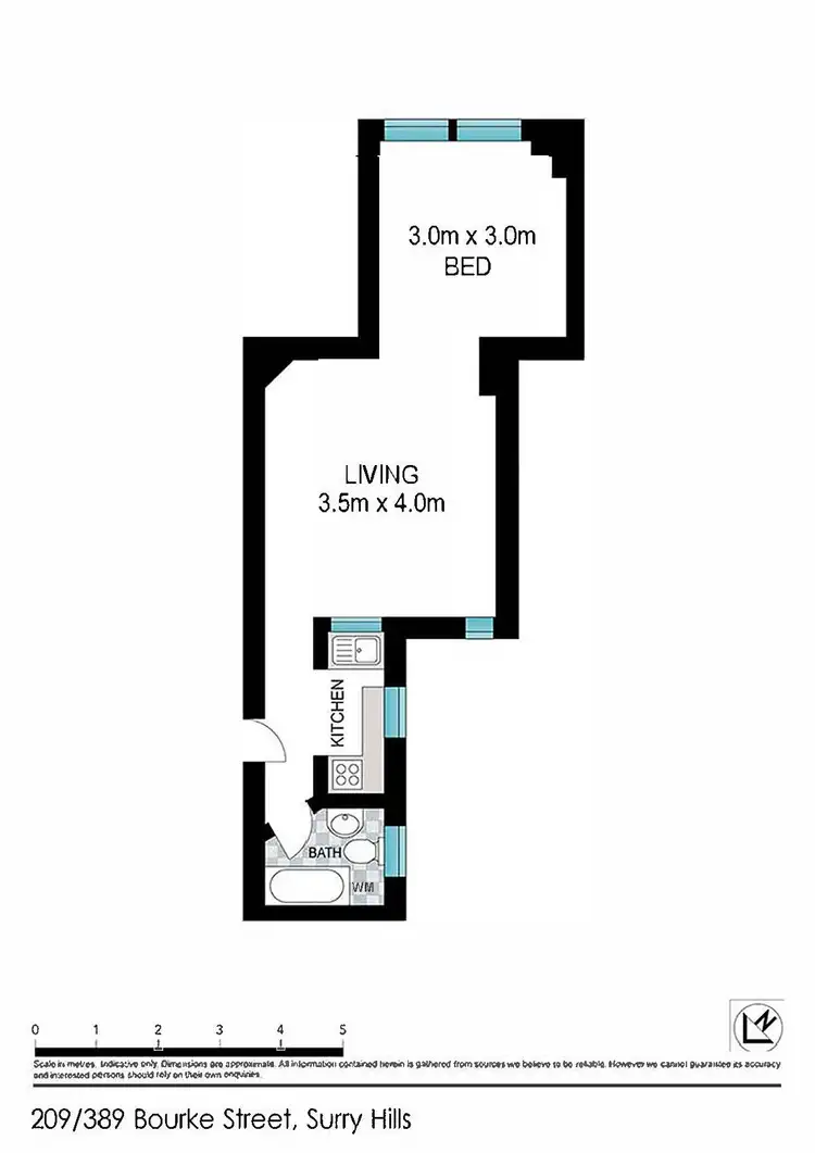 Floorplan of Homely apartment listing, 209/389 Bourke Street, Surry Hills NSW 2010