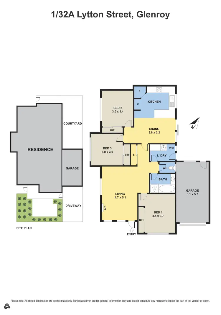 Floorplan of Homely villa listing, 1/32A Lytton Street, Glenroy VIC 3046