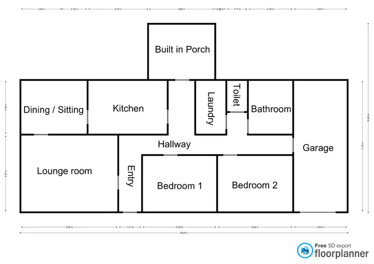 Floorplan of Homely house listing, 18 Acacia Street, Dimboola VIC 3414