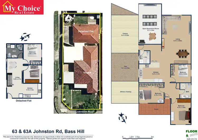 Floorplan of Homely house listing, 63 & 63a Johnston Road, Bass Hill NSW 2197