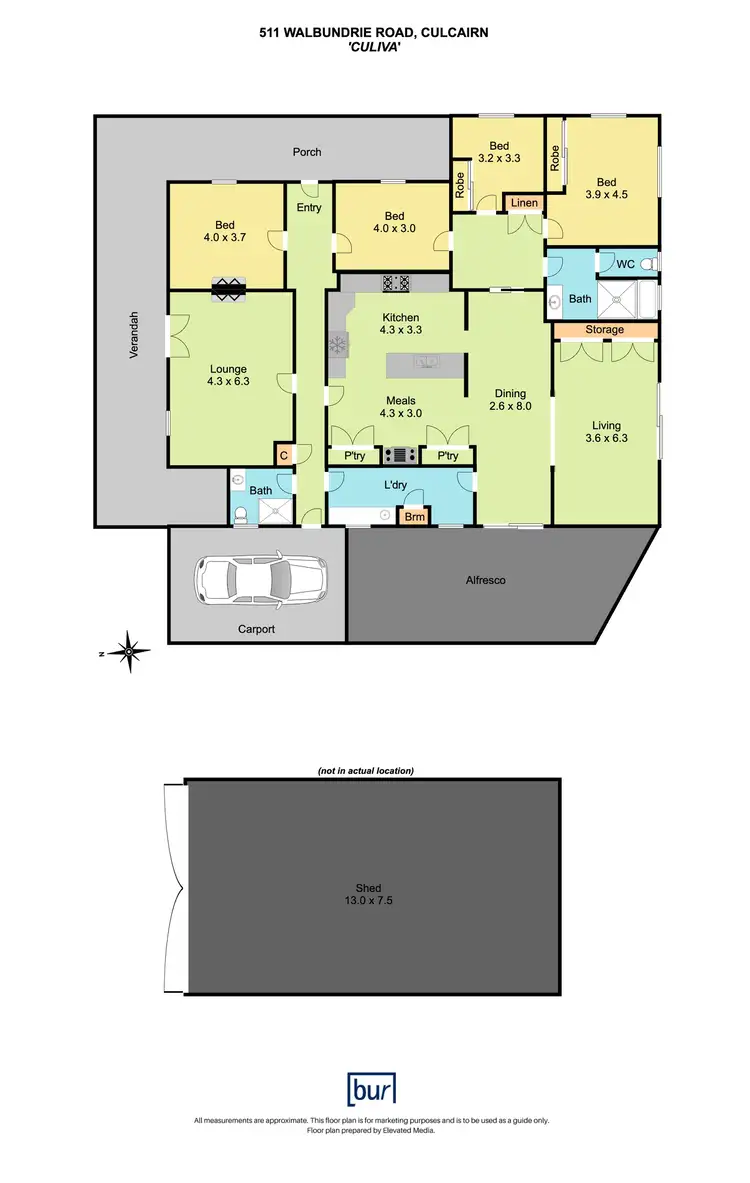 Floorplan of Homely rural property listing, 511 Walbundrie Road, Culcairn NSW 2660