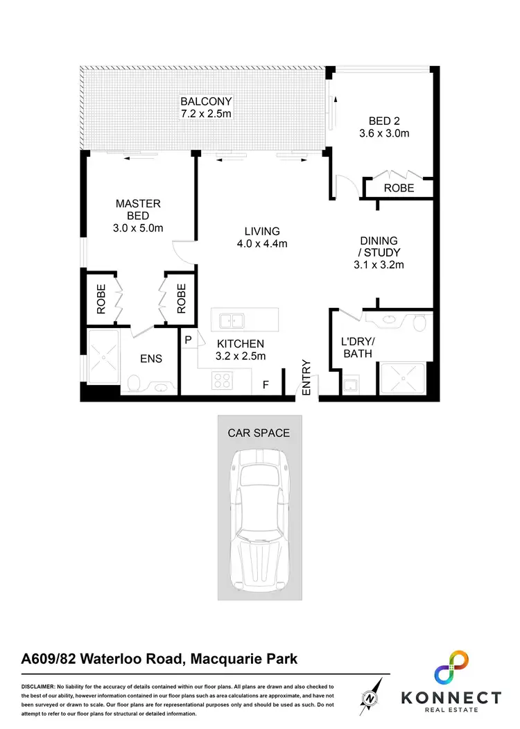 Floorplan of Homely apartment listing, A609/82 Waterloo Road, Macquarie Park NSW 2113
