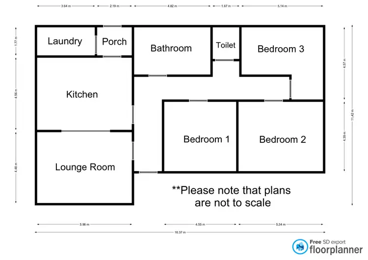 Floorplan of Homely house listing, 6 Breda Street, Nhill VIC 3418