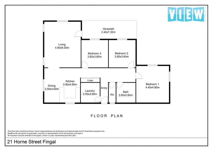 Floorplan of Homely house listing, 21 Horne Street, Fingal TAS 7214