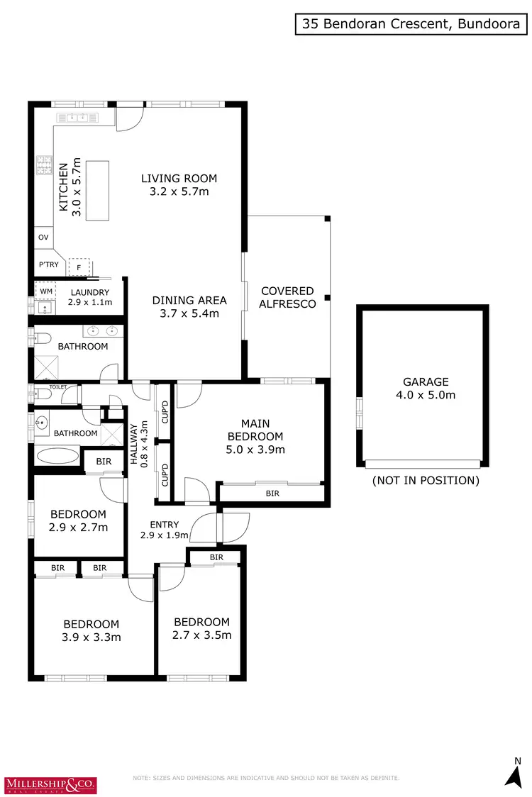 Floorplan of Homely house listing, 35 Bendoran Crescent, Bundoora VIC 3083
