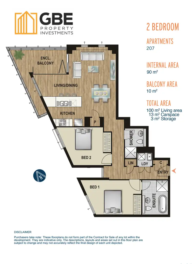 Floorplan of Homely apartment listing, 207/16 Hudson Street, Lewisham NSW 2049