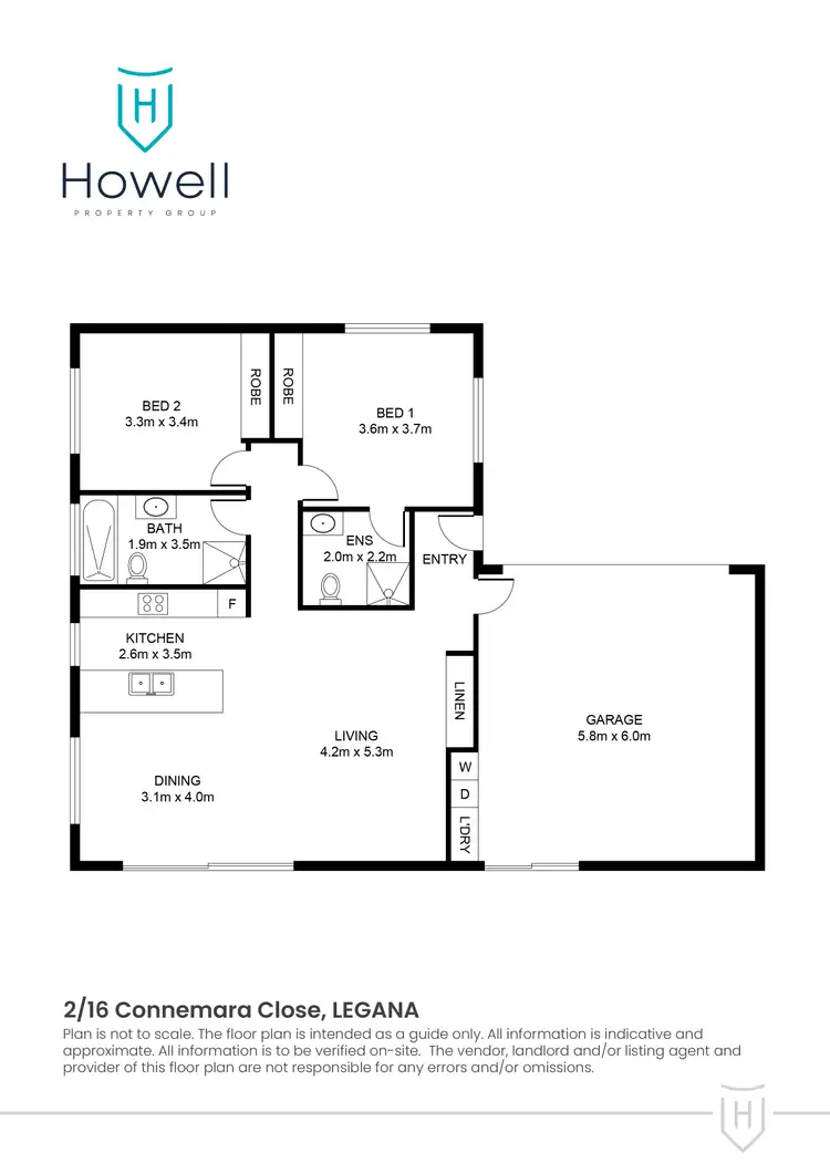 Floorplan of Homely unit listing, 2/16 Connemara Close, Legana TAS 7277